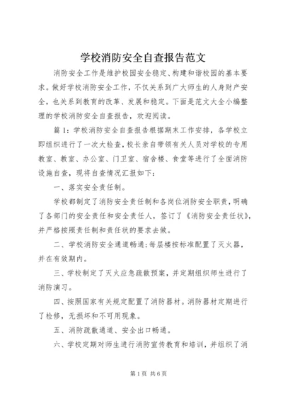 学校消防安全自查报告范文.docx