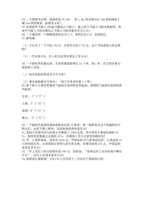 六年级小升初数学解决问题50道带答案（考试直接用）.docx