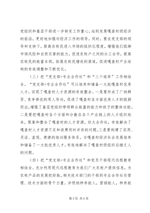 旗实施“党支部专业合作社”工作模式典型材料.docx