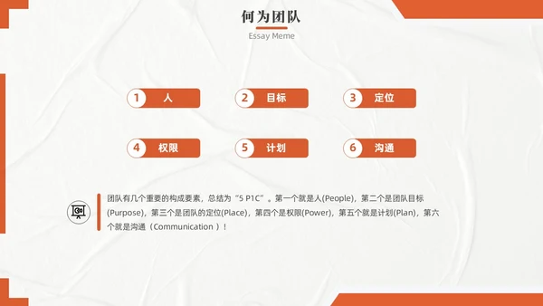 橙色实拍风团队协作五大障碍培训PPT