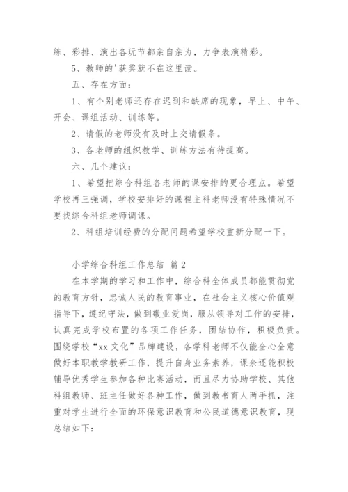 小学综合科组工作总结.docx