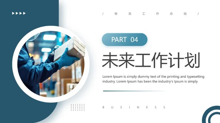 物流运输行业工作总结未来计划工作汇报通用PPT模版