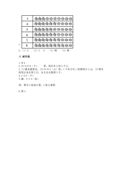 北师大版一年级上册数学期中测试卷通用.docx