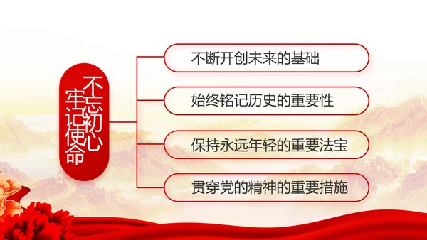 红色党建党支部工作汇报PPT党课