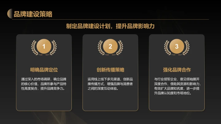 黑色黑金风产品发布会活动策划PPT模板