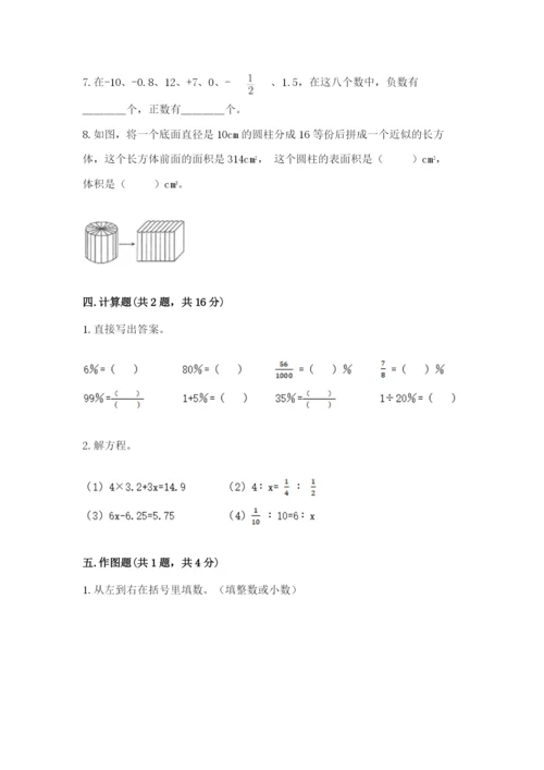 人教版六年级下册数学期末测试卷精品【突破训练】.docx
