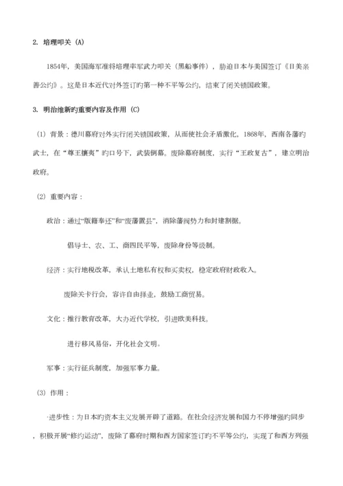 2023年上海高中历史第四分册知识点整理.docx