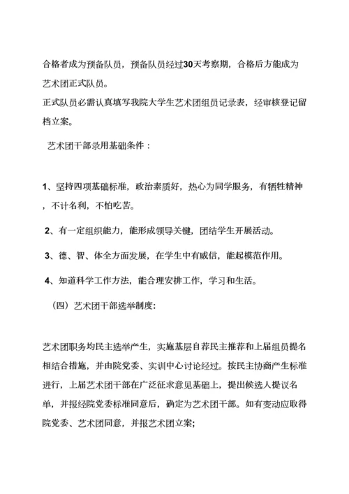 学校艺术团专项规章新规制度.docx