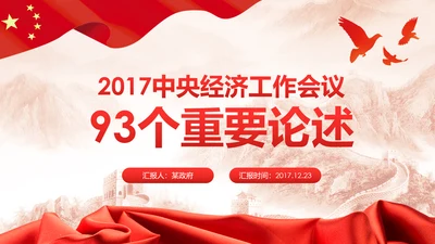 中央经济工作会议93个重要论述PPT模板