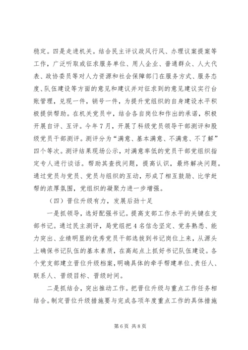 人力资源和社会保障局党建工作报告.docx