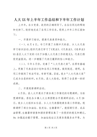人大某年上半年工作总结和下半年工作计划_1.docx
