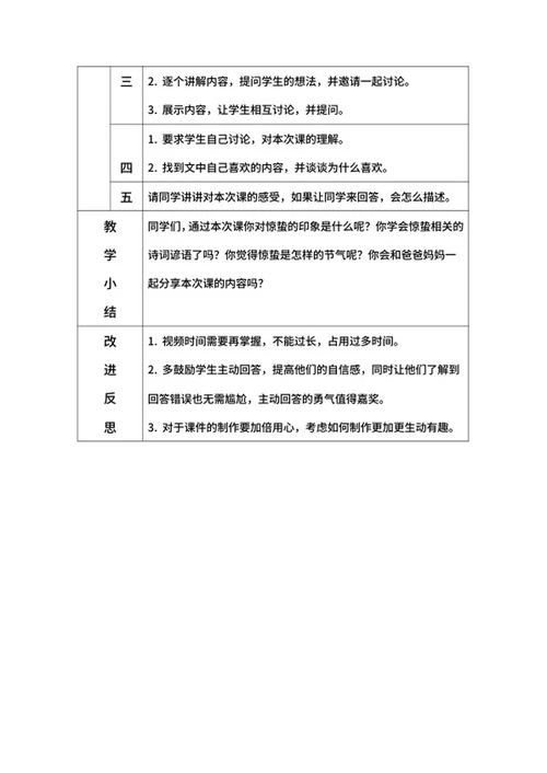 二十四节气之惊蛰带内容word模板