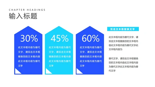 商务科技风蓝色数据汇报总结PPT模板