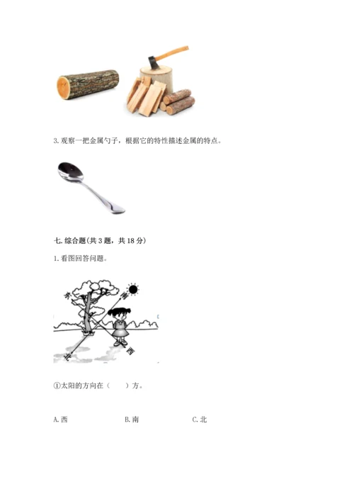 教科版二年级上册科学期末测试卷及参考答案（考试直接用）.docx