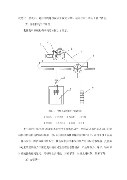 电梯曳引系统设计毕业设计