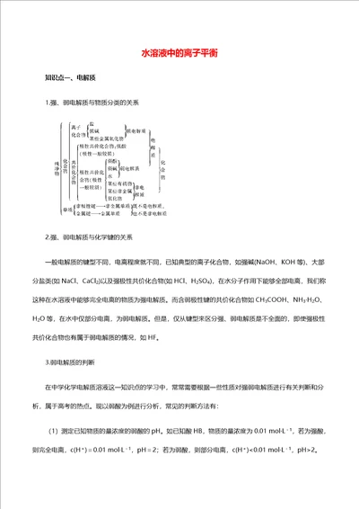 2021年高考化学二轮复习核心考点专项突破水溶液中的离子平衡练习含解析