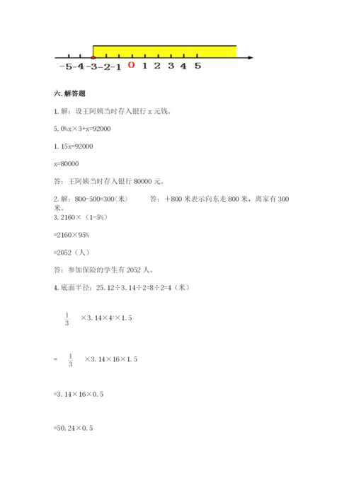 惠水县六年级下册数学期末测试卷（突破训练）.docx