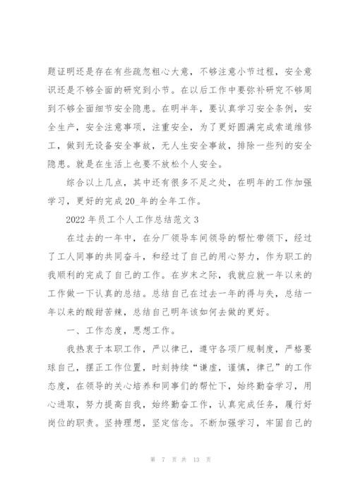 2022年员工个人工作总结范文.docx