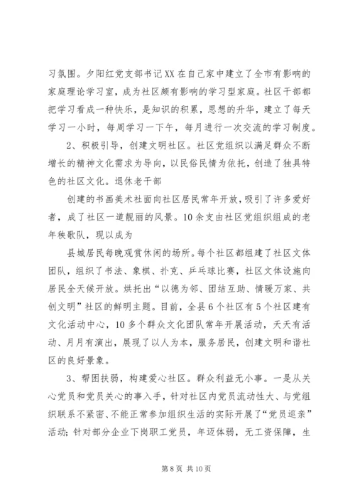 县社区建设工作汇报材料 (2).docx