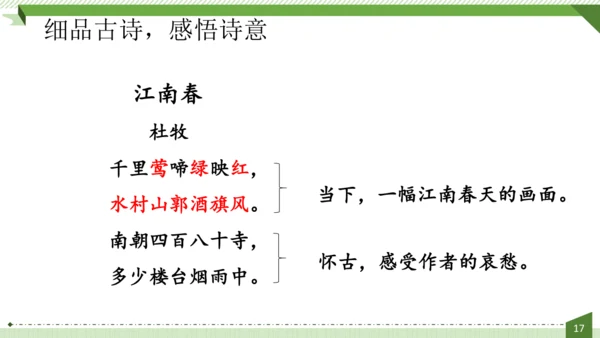 统编版语文六年级上册第六单元  18《古诗三首》课件