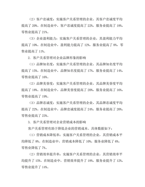 客户关系管理对企业竞争力的影响