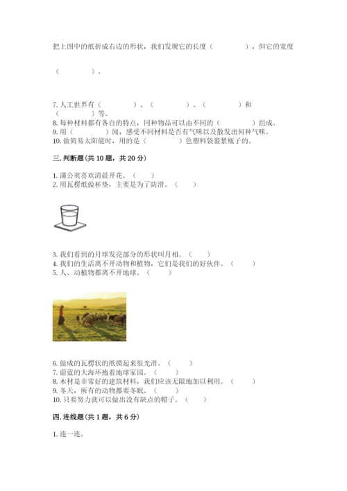 教科版科学二年级上册期末考试试卷附参考答案（巩固）.docx