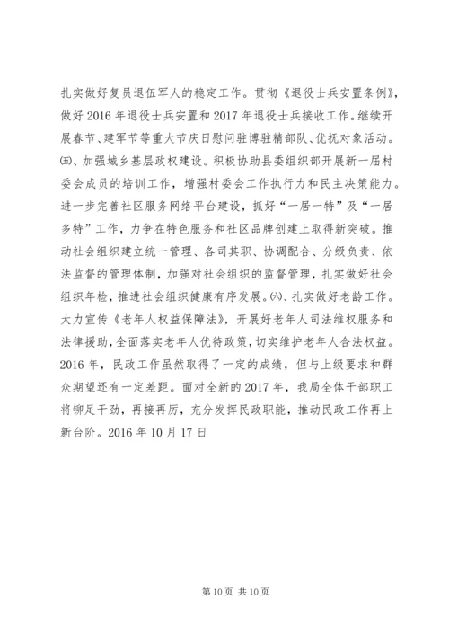 民政局XX年工作总结及XX年工作计划 (2).docx