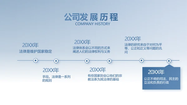 蓝色中国风法律讲座动态PPT模板