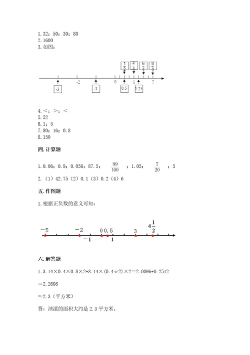 小升初数学期末测试卷及答案（有一套）