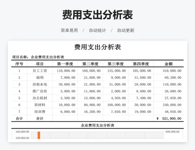 费用支出分析表