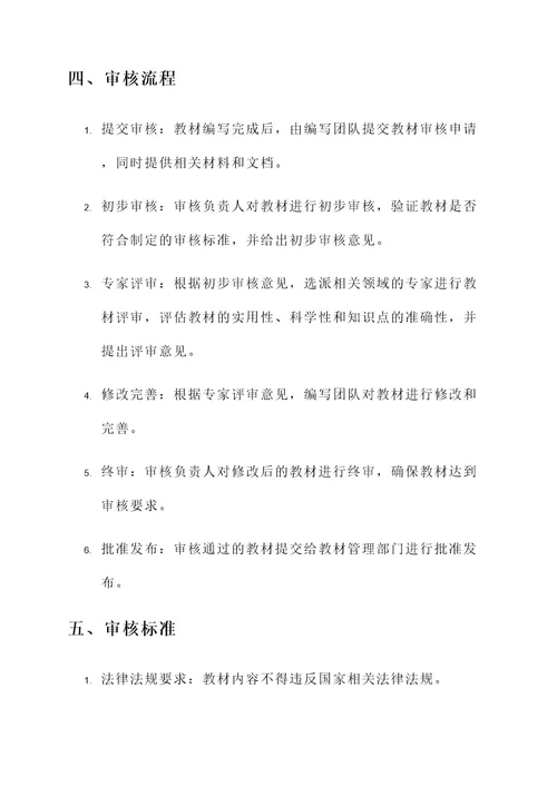 教材管理审核方案