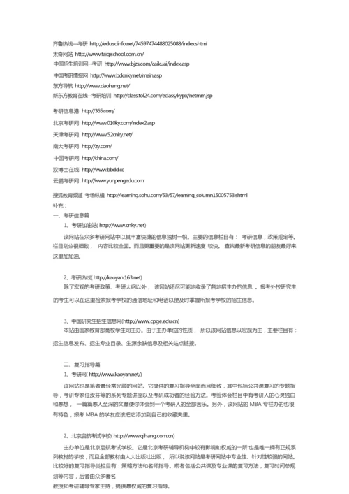 考研网址大全.docx