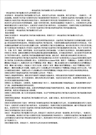 一种表面等离子体共振耦合光学元件的制作方法