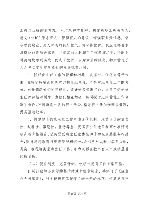 白湖中学德育工作汇报材料.docx