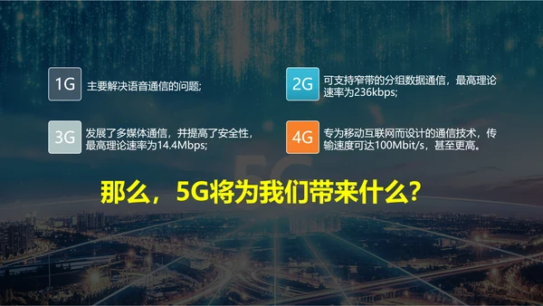 互联网5G通信简介PPT模板