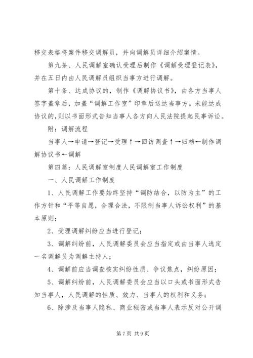 人民调解室工作规范.docx