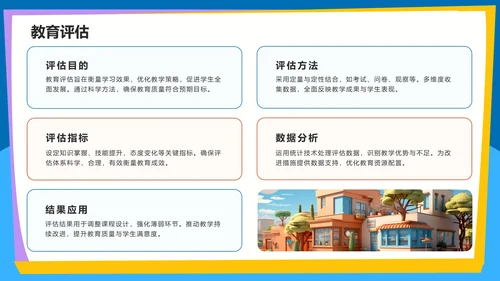 蓝色卡通风教育培训PPT模板