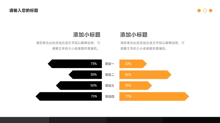 橙色高端简洁杂志风营销总结汇报PPT模板