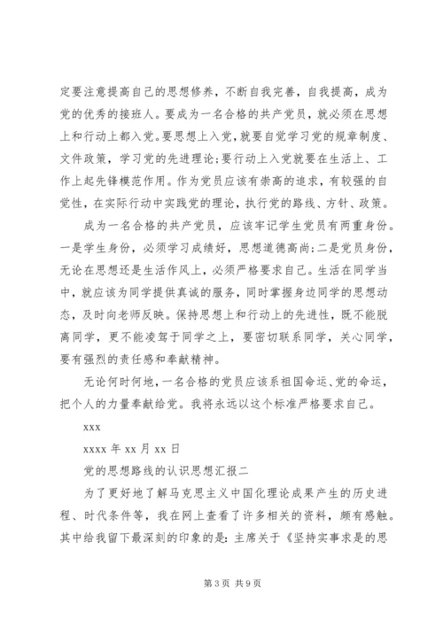 党的思想路线的认识思想汇报.docx