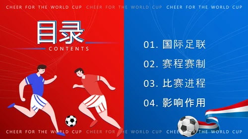 足球世界杯足球比赛球赛PPT模板