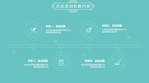 淡蓝色简约清新欧式花纹述职报告PPT模板
