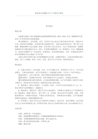 我爱故乡的杨梅-小学三年级语文教案.docx