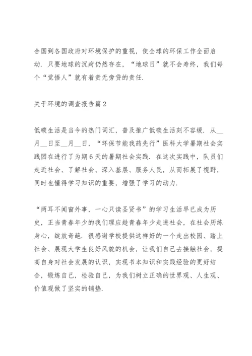 关于环境的调查报告.docx