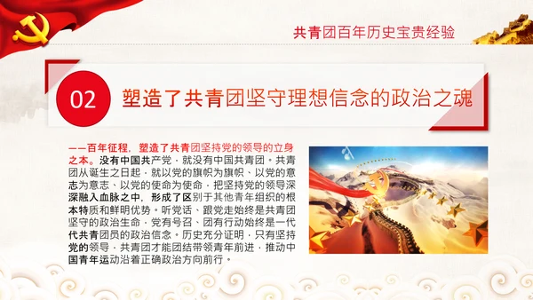 在庆祝共青团成立100周年大会上的讲话PPT