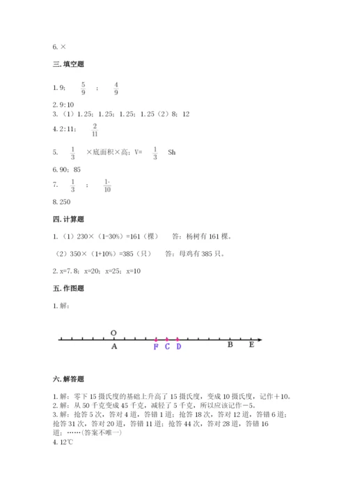 银川市贺兰县六年级下册数学期末测试卷学生专用.docx