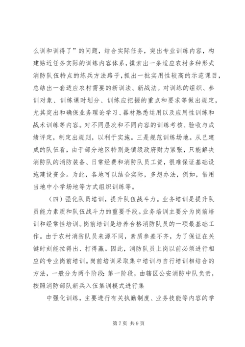 城乡统筹消防队伍建设调研报告.docx
