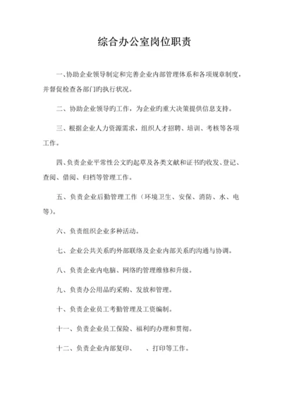 建筑公司办公室岗位职责.docx