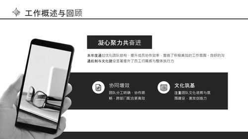 黑色极简风通用行业工作总结PPT模板