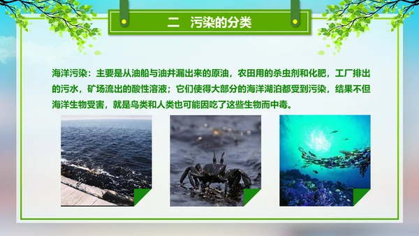 环境污染与保护宣传通用PPT课件模板