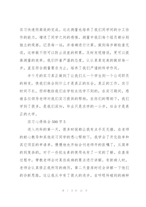 实习心得体会500字10篇.docx